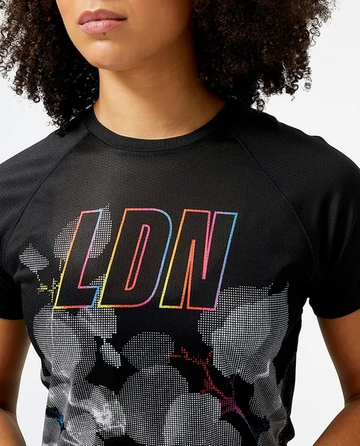 New Balance Camiseta de mujer Impact Maratón Londres 2023 New Balance
