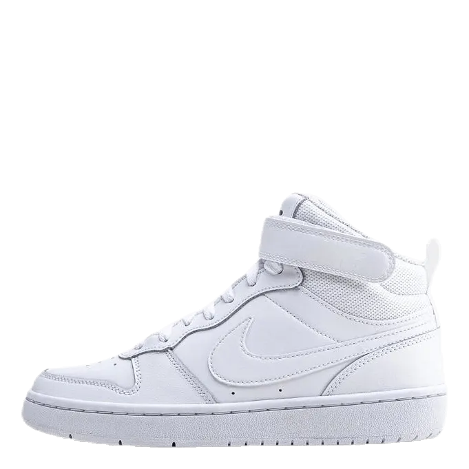 NIKE COURT BOROUGH MID 2 BIG KIDS' SHOES WHITE/WHITEWHITE