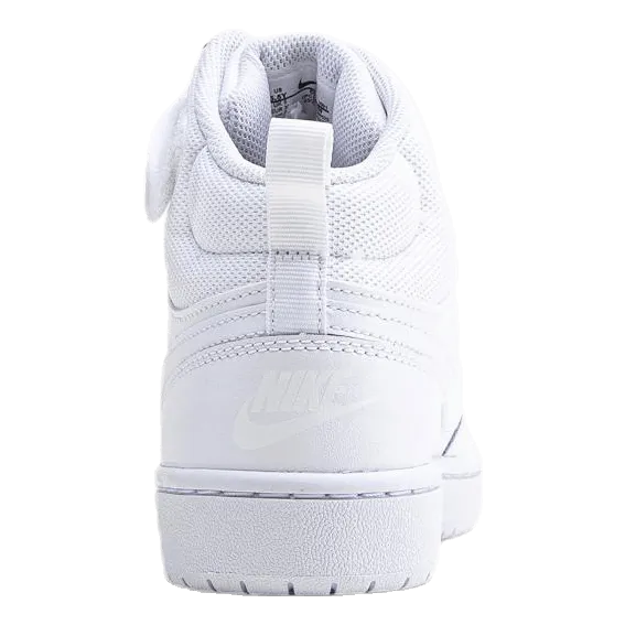 NIKE COURT BOROUGH MID 2 BIG KIDS' SHOES WHITE/WHITEWHITE