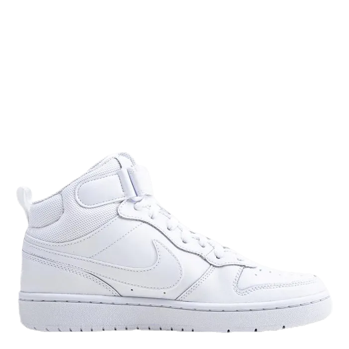NIKE COURT BOROUGH MID 2 BIG KIDS' SHOES WHITE/WHITEWHITE