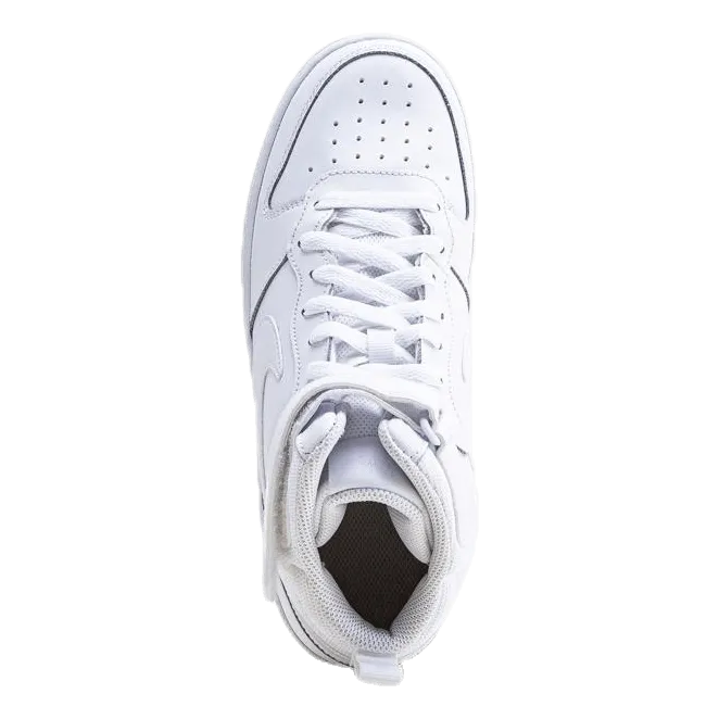 NIKE COURT BOROUGH MID 2 BIG KIDS' SHOES WHITE/WHITEWHITE