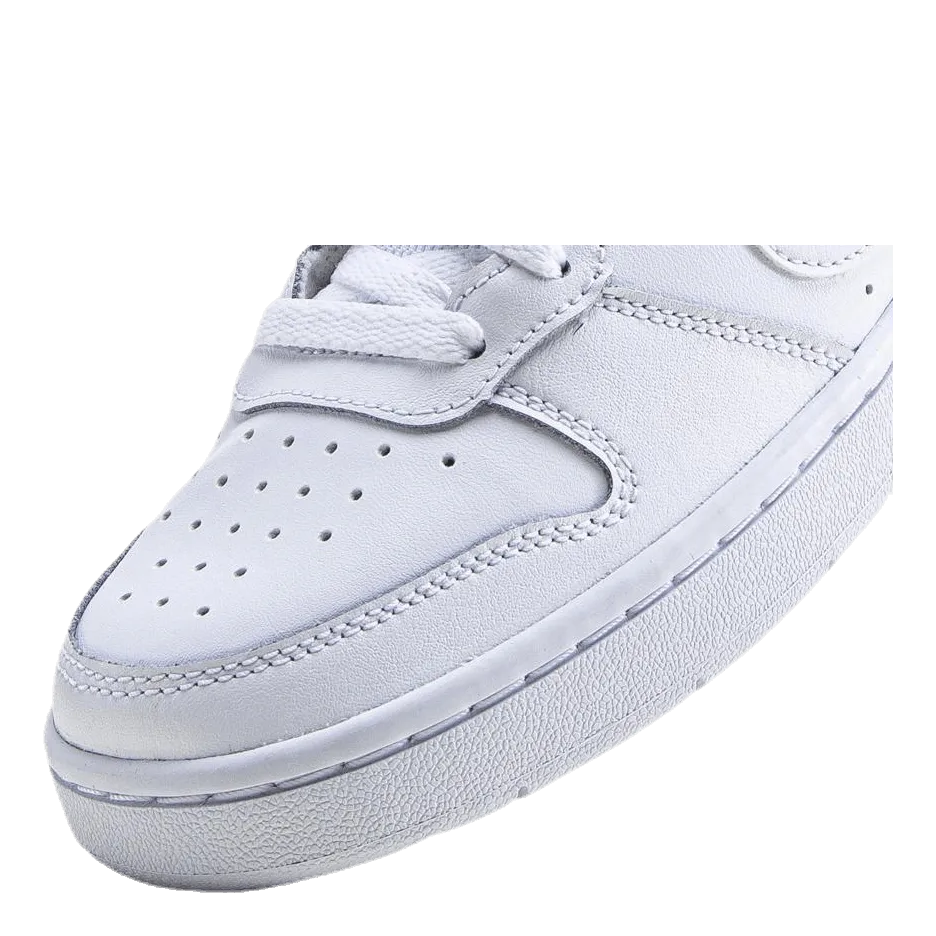 NIKE COURT BOROUGH MID 2 BIG KIDS' SHOES WHITE/WHITEWHITE