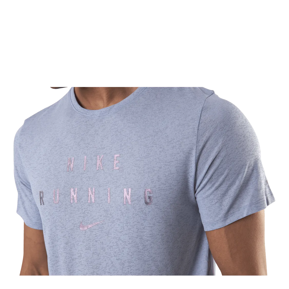 NIKE DRIFIT MILER RUN DIVISION TEE BLUE/GREY