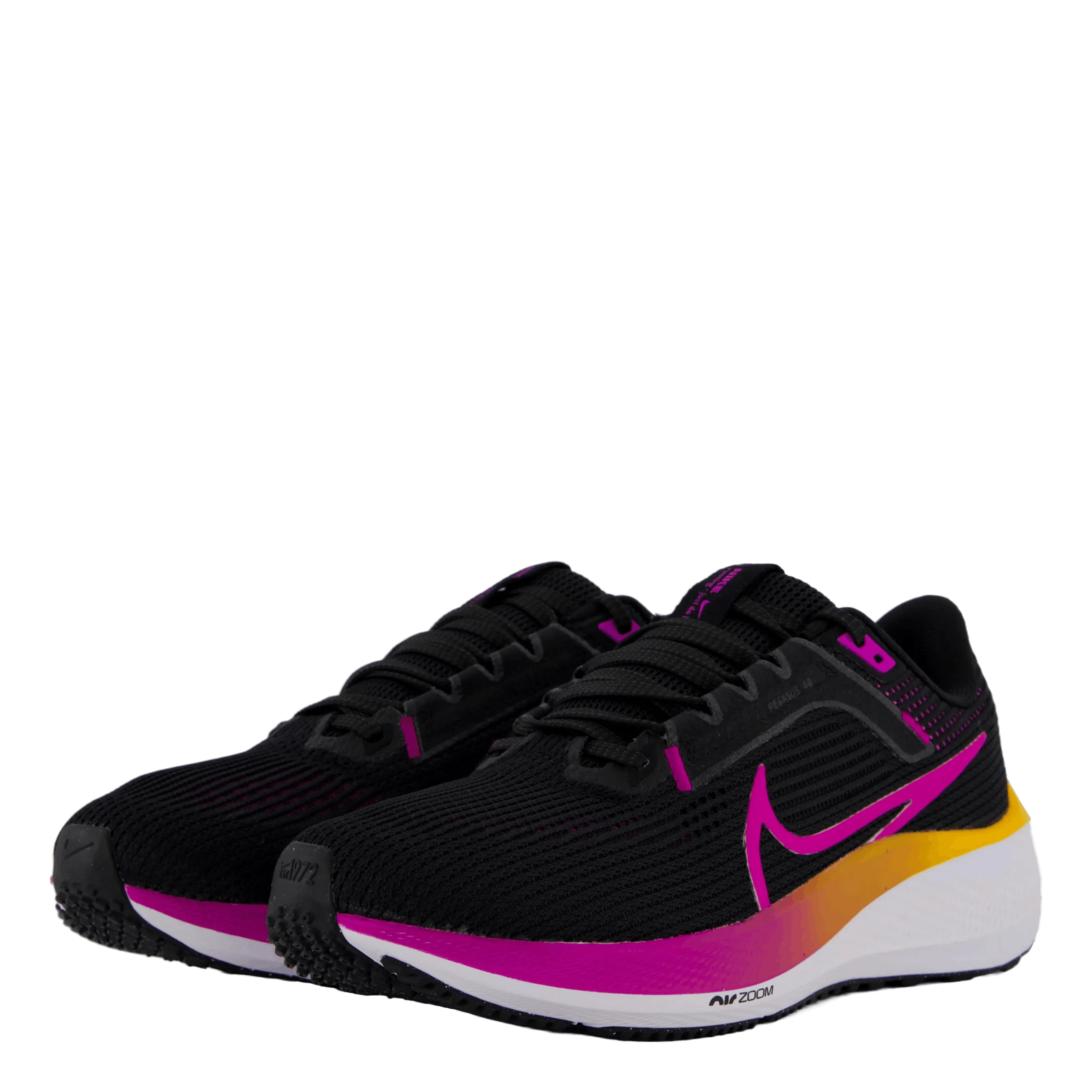 NIKE NIKE PEGASUS 40 WOMEN'S ROAD R BLACK/HYPER VIOLETLASER ORANG