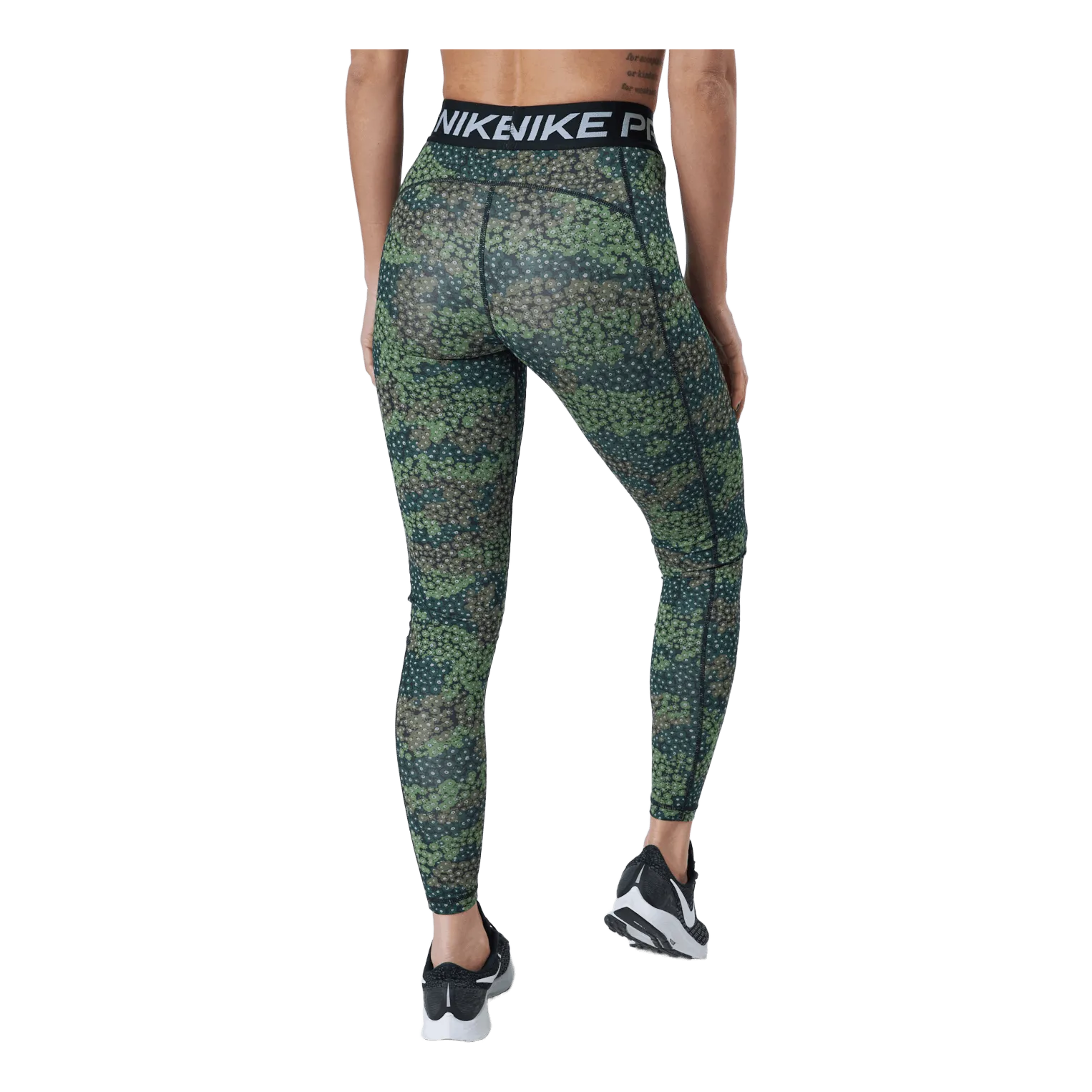 NIKE NIKE PRO DRIFIT WOMEN'S PRINT TREELINE/BLACK/WHITE