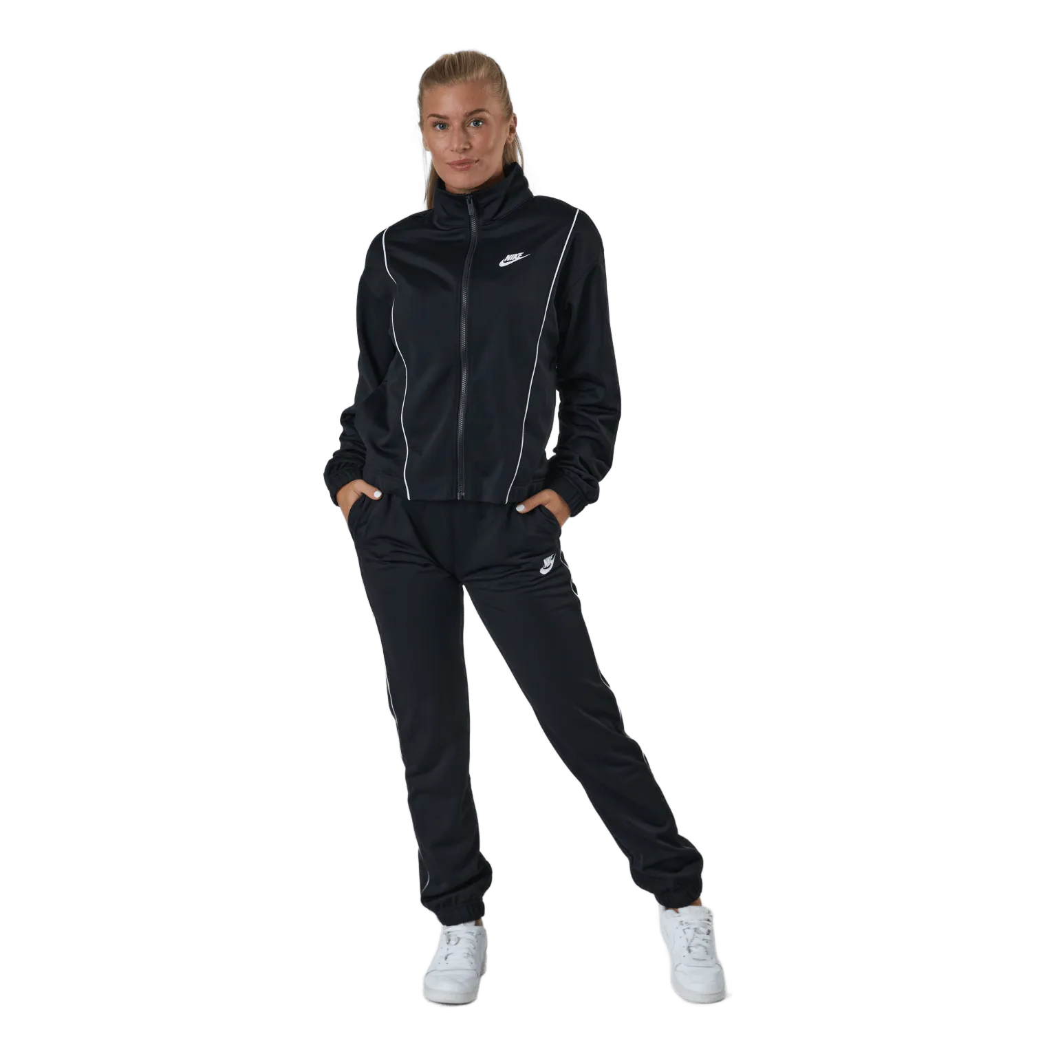 Nike Sportswear Women's Fitted Track Suit BLACK/WHITE/WHITE