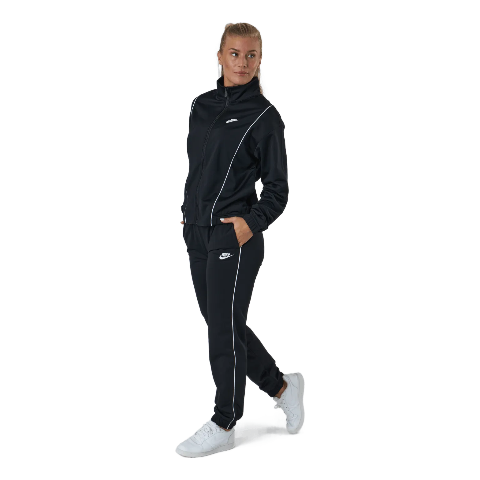 Nike Sportswear Women's Fitted Track Suit BLACK/WHITE/WHITE