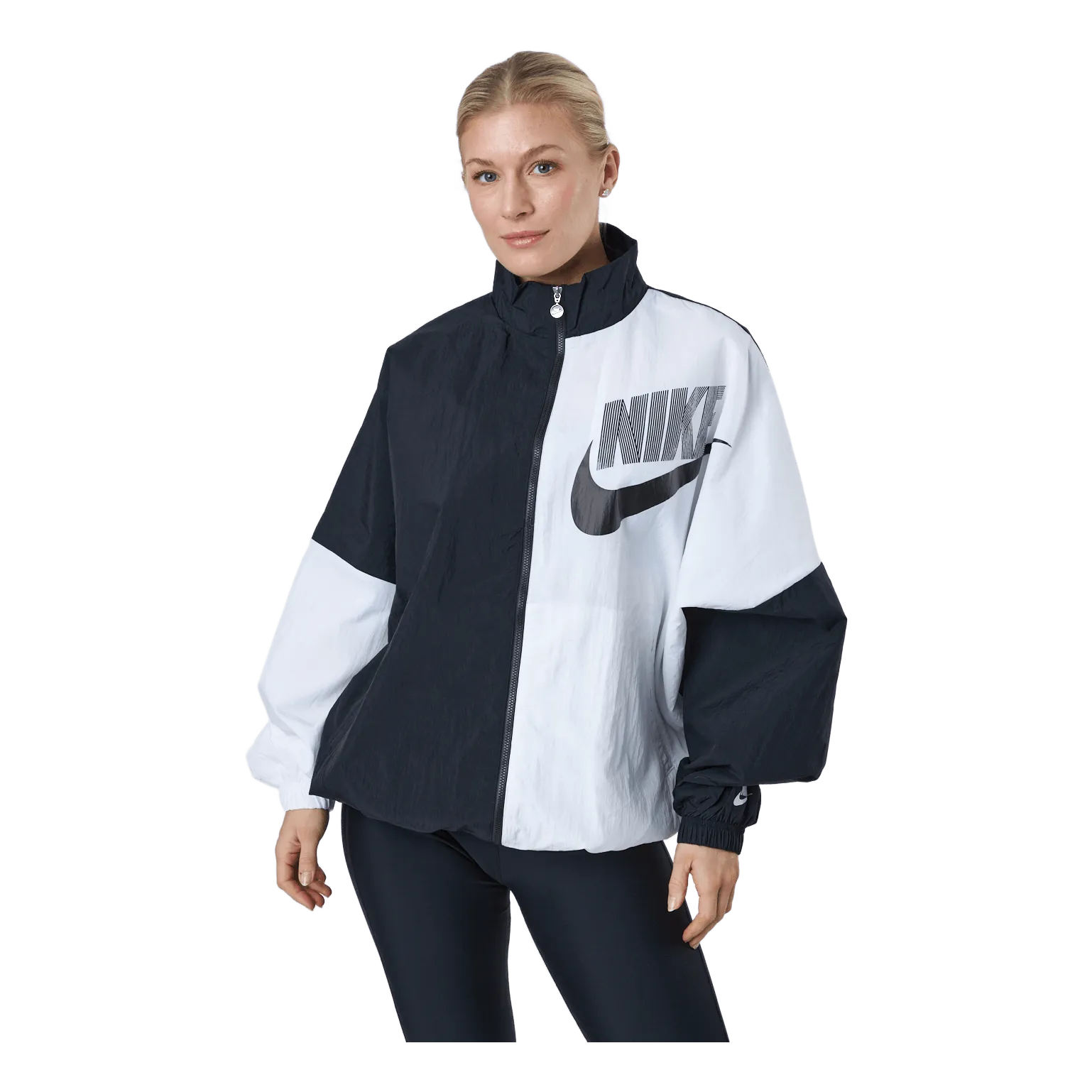 Nike W Nsw Wvn Jkt Dnc Black/white
