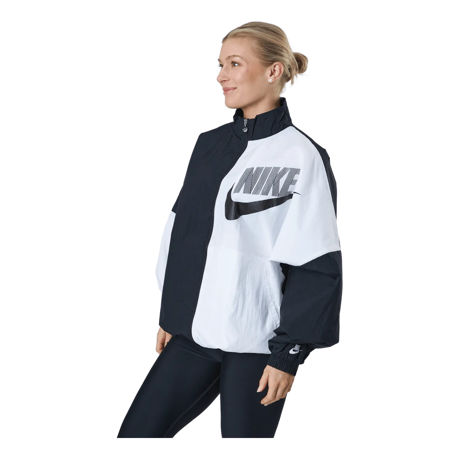 Nike W Nsw Wvn Jkt Dnc Black/white