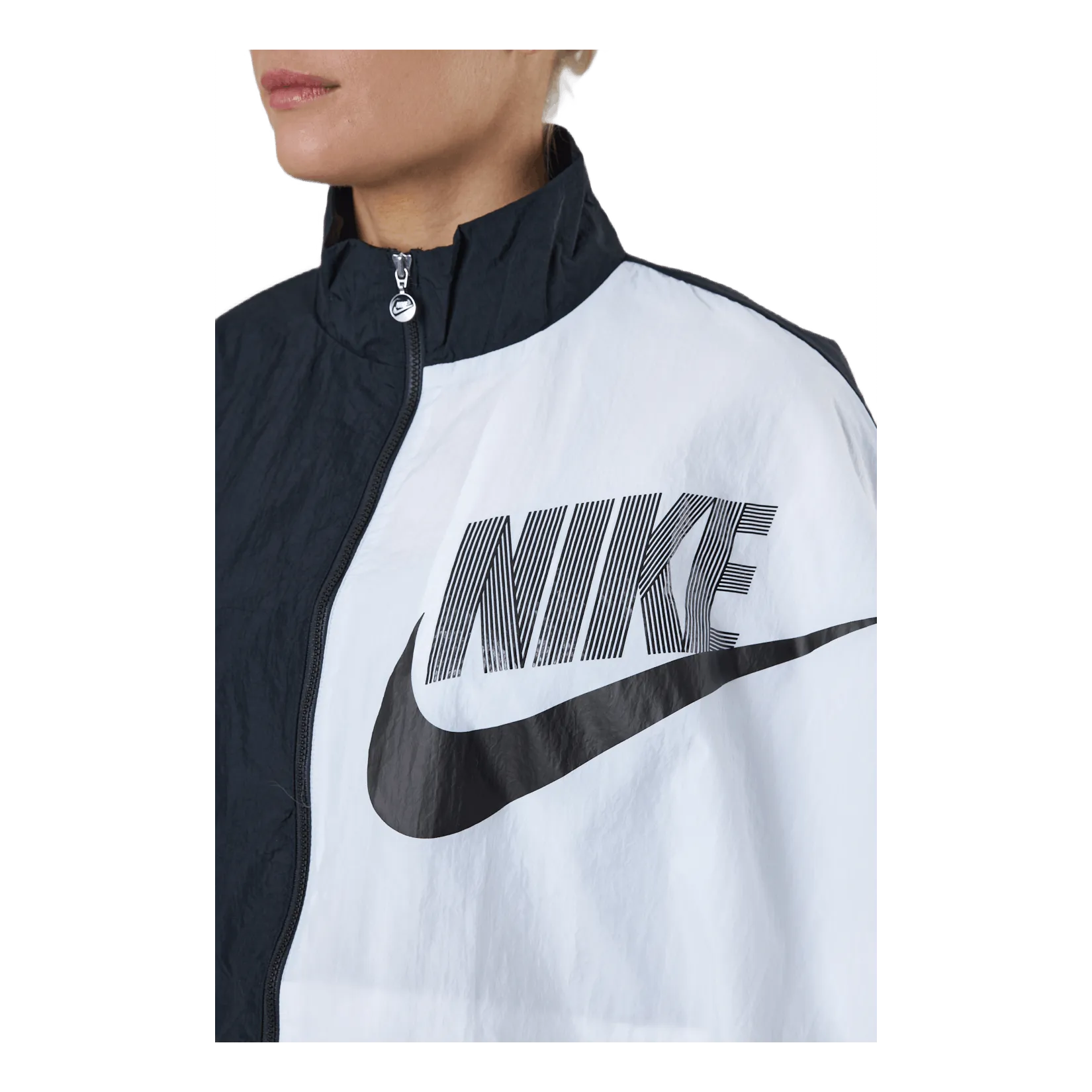 Nike W Nsw Wvn Jkt Dnc Black/white