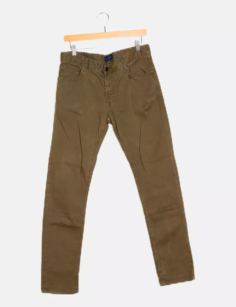NoName Pantalón recto verde