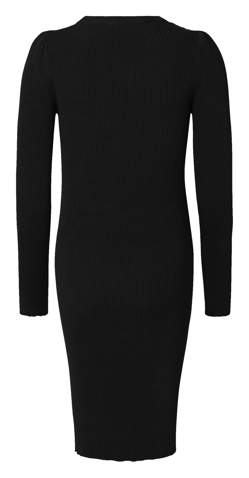 NOPPIES VENA  VESTIDO MIDI DE MEZCLA DE ALGODóN ORGáNICO A RAYAS CON CUELLO REDONDO EN NEGRO