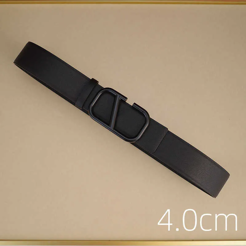 Nuevo cinturón de diseñador de lujo, cinturones de cuero con hebilla lisa para mujer, ancho de 4CM, 3,5 CM, 3CM, 2,5 CM, ropa Fo