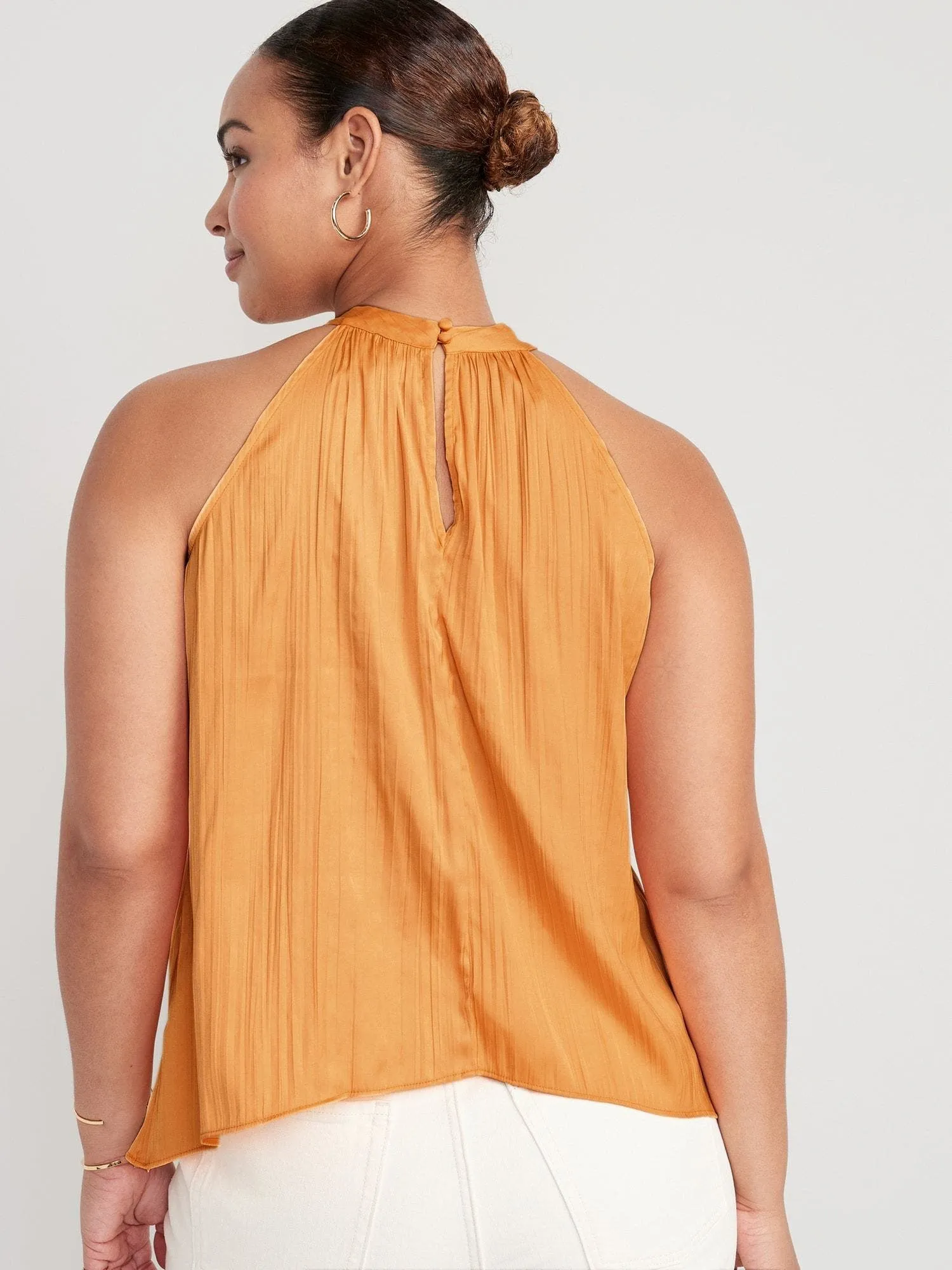 OLD NAVY BLUSA SIN MANGAS OLD NAVY TWISTFRONT SATIN MUJER