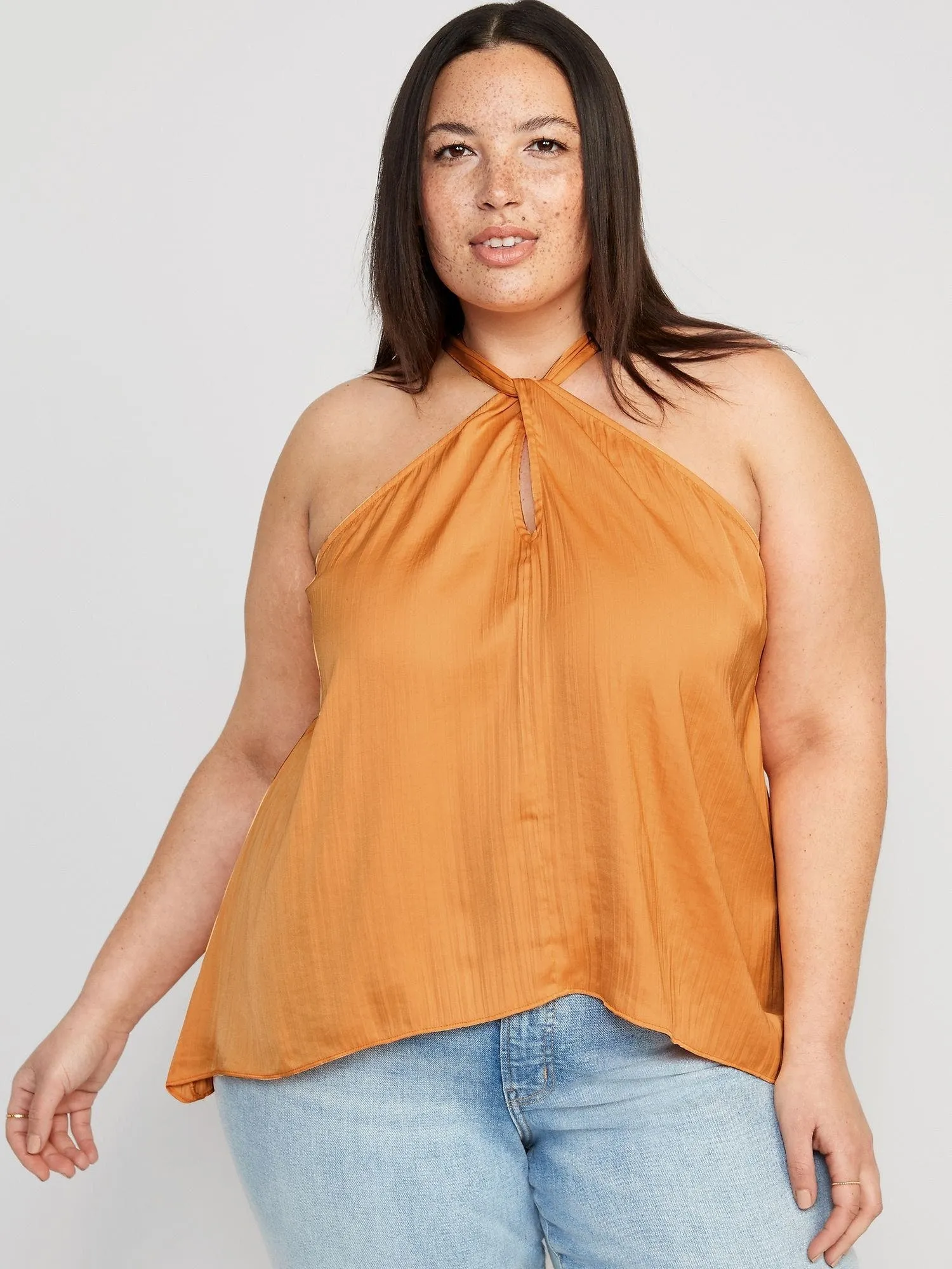 OLD NAVY BLUSA SIN MANGAS OLD NAVY TWISTFRONT SATIN MUJER
