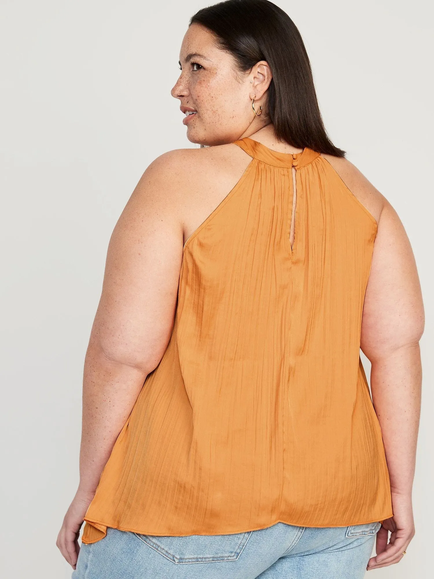 OLD NAVY BLUSA SIN MANGAS OLD NAVY TWISTFRONT SATIN MUJER
