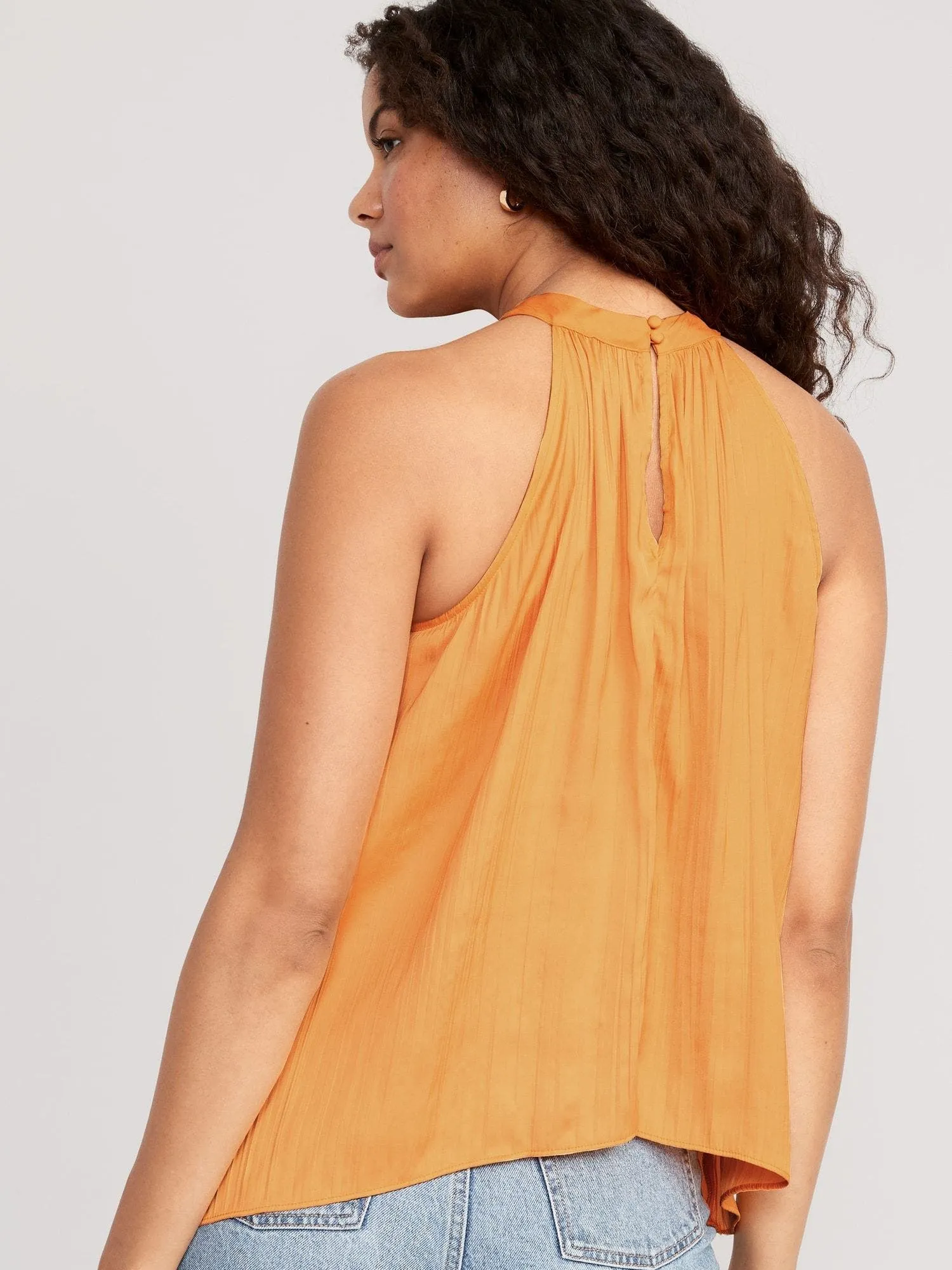 OLD NAVY BLUSA SIN MANGAS OLD NAVY TWISTFRONT SATIN MUJER