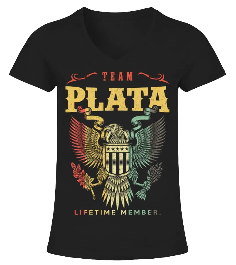 PLATA VINTAGE CAMISETA CUELLO PICO MUJER