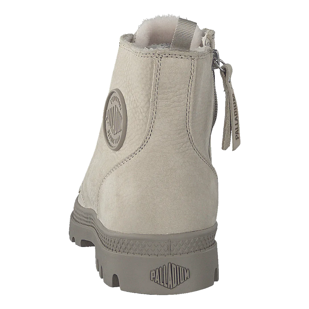 Palladium Pampa Hi Wool Zip Feather Grey