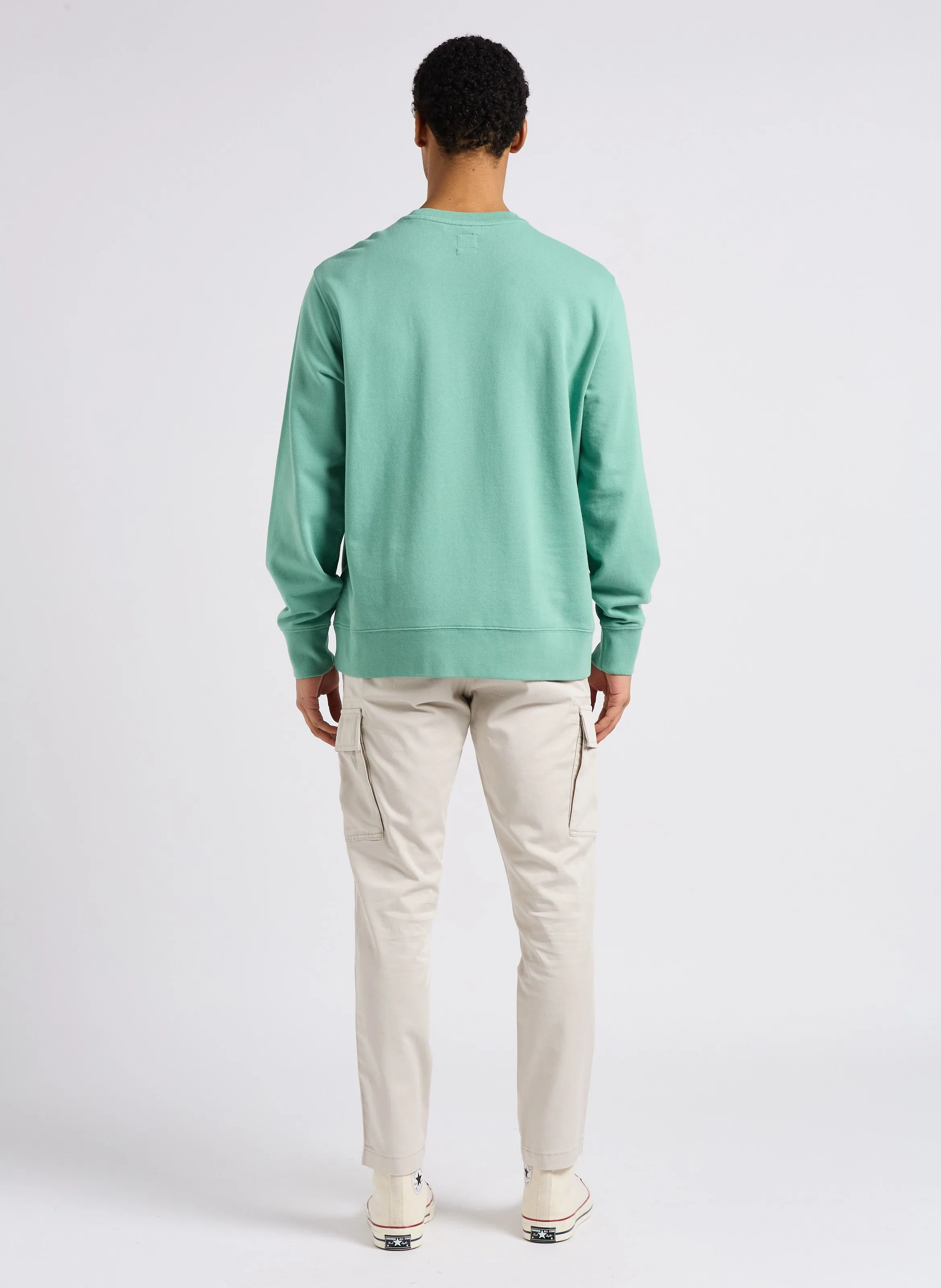 Pantalón cargo de mezcla de algodón slim en blanco