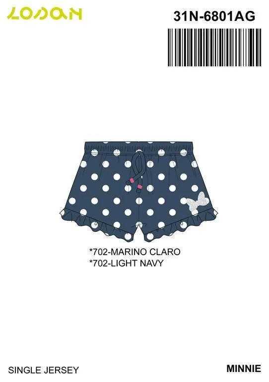 Pantalón Corto Minnie Niña Losam