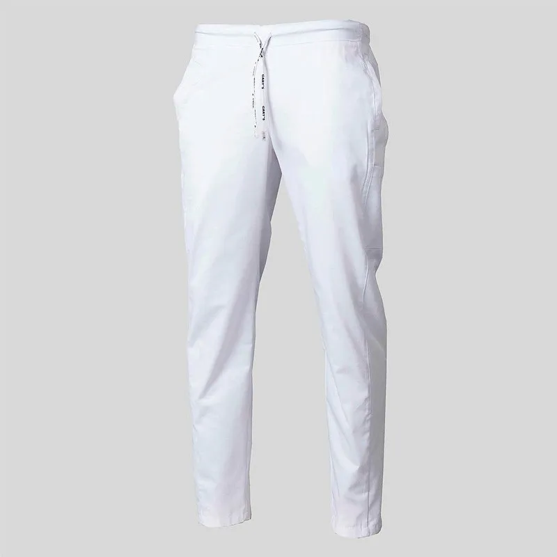 PANTALóN LABORAL BLANCO CON BAJOS DE PITILLO RED LINE  GARY'S