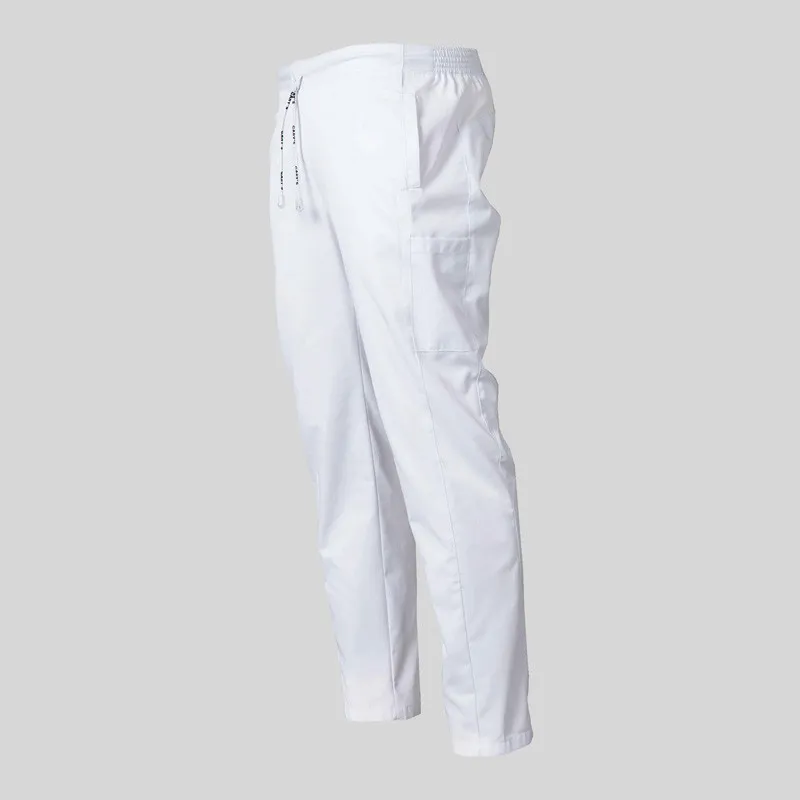 PANTALóN LABORAL BLANCO CON BAJOS DE PITILLO RED LINE  GARY'S