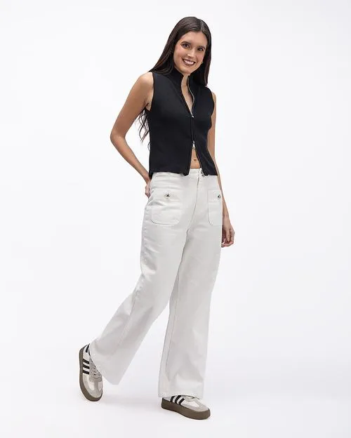Pantalón Mujer Lari Blanco Optico