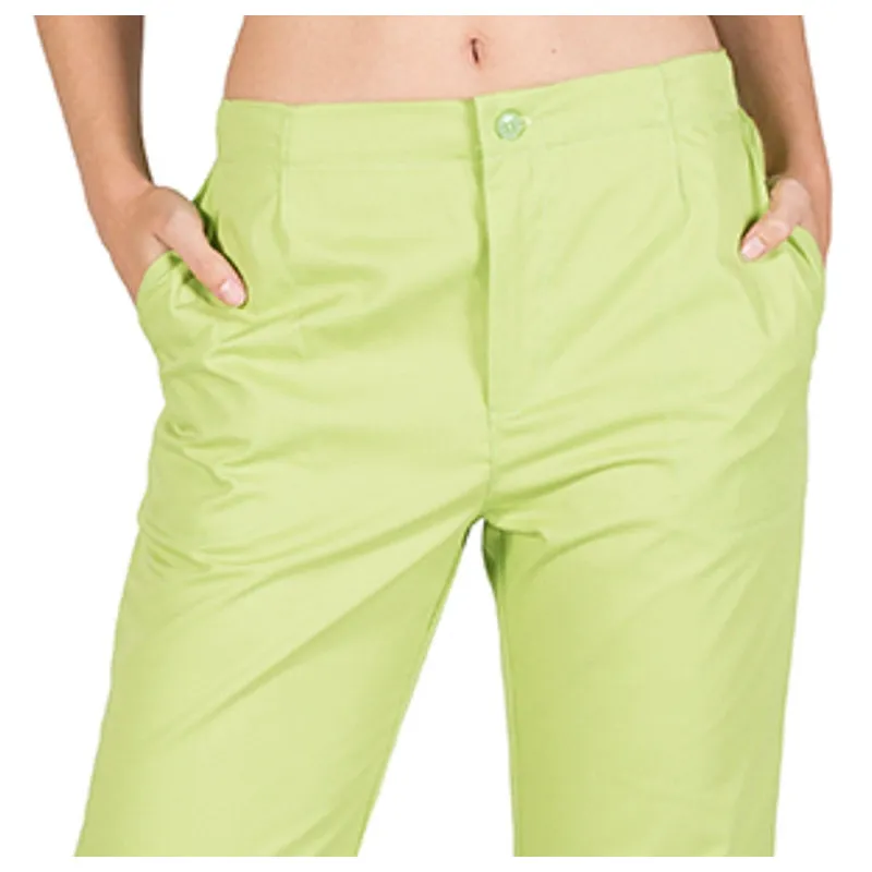 PANTALóN SANITARIO PISTACHO CON CREMALLERA Y BOLSILLOS  GARY'S