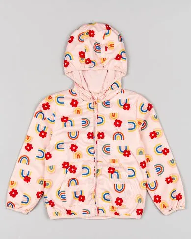 Parka Nylon Cortavientos Arcoiris Losan Niña