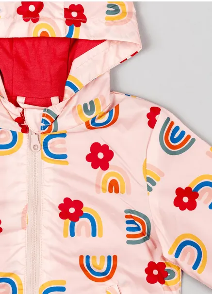 Parka Nylon Cortavientos Arcoiris Losan Niña