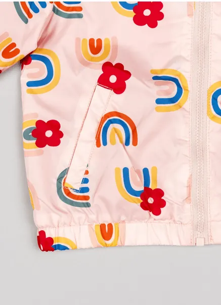 Parka Nylon Cortavientos Arcoiris Losan Niña
