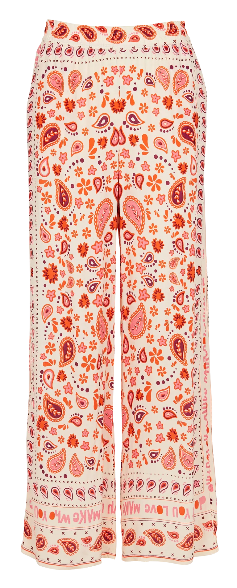 PERRINI  PANTALóN ANCHO ESTAMPADO DE TIRO ALTO EN BLANCO