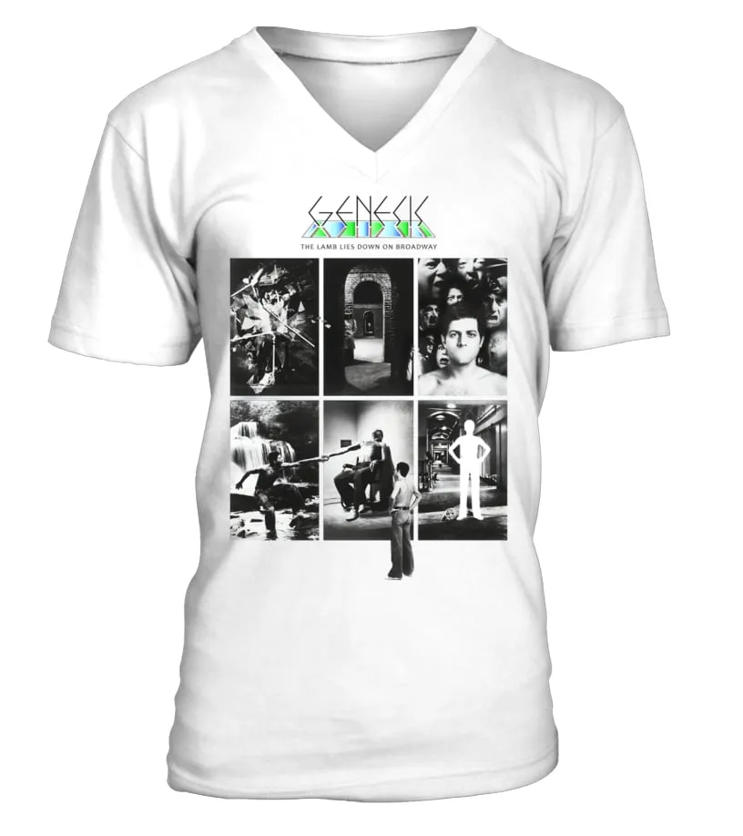 PGSRWT. GENESIS  THE LAMB LIES DOWN ON BROADWAY CAMISETA CUELLO EN V UNISEX