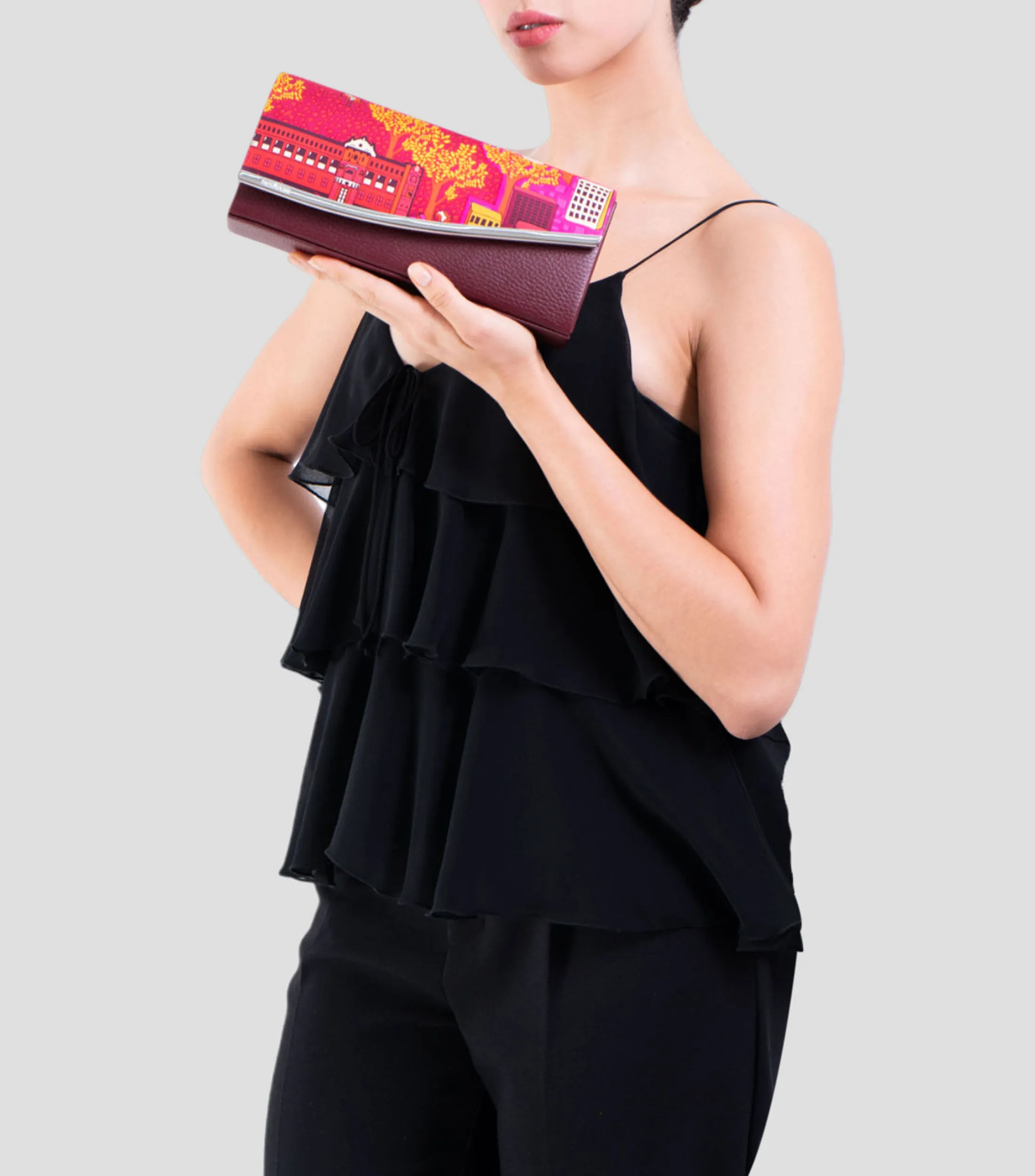 Pineda Covalin Bolso Clutch con estampado Mi Ciudad Mujer