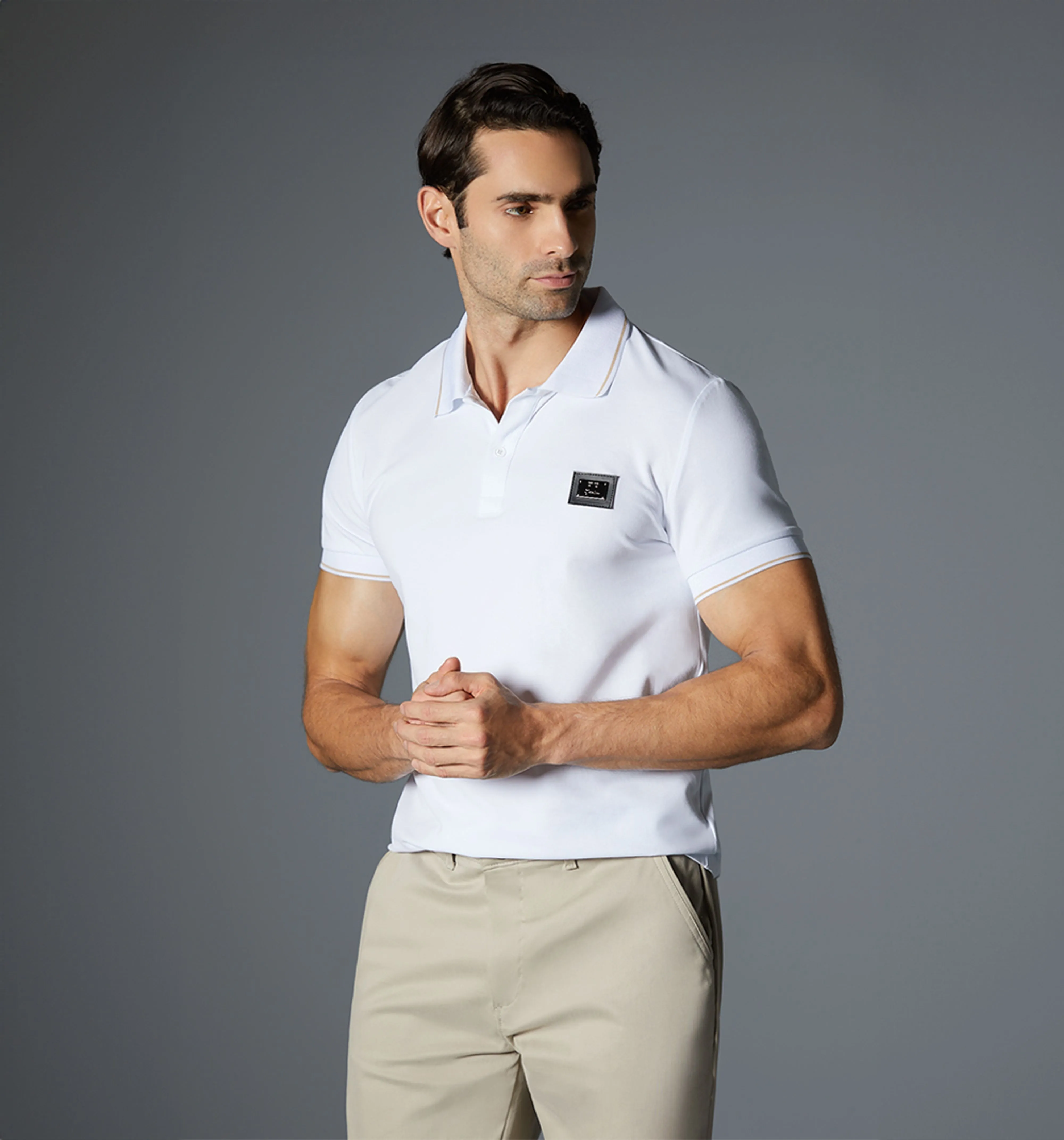 Polo para hombre en piqué