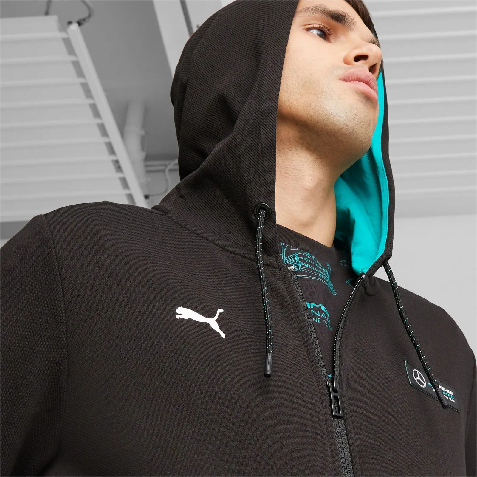 PUMA MERCEDESAMG PETRONAS MOTORSPORT KAPUZENJACKE HERREN