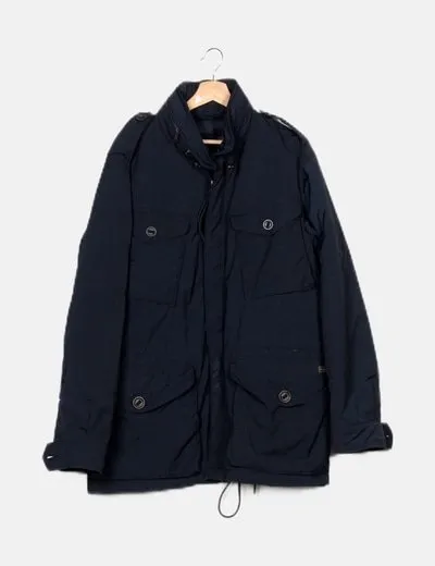 Ralph Lauren Chaqueta azul marina impermeable