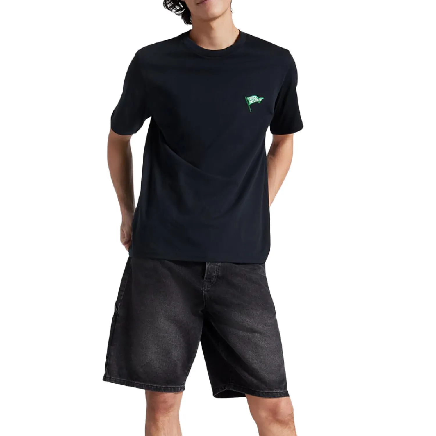 REMERA CONVERSE RETRO CHUCK FLAG TEE  NEGRO
