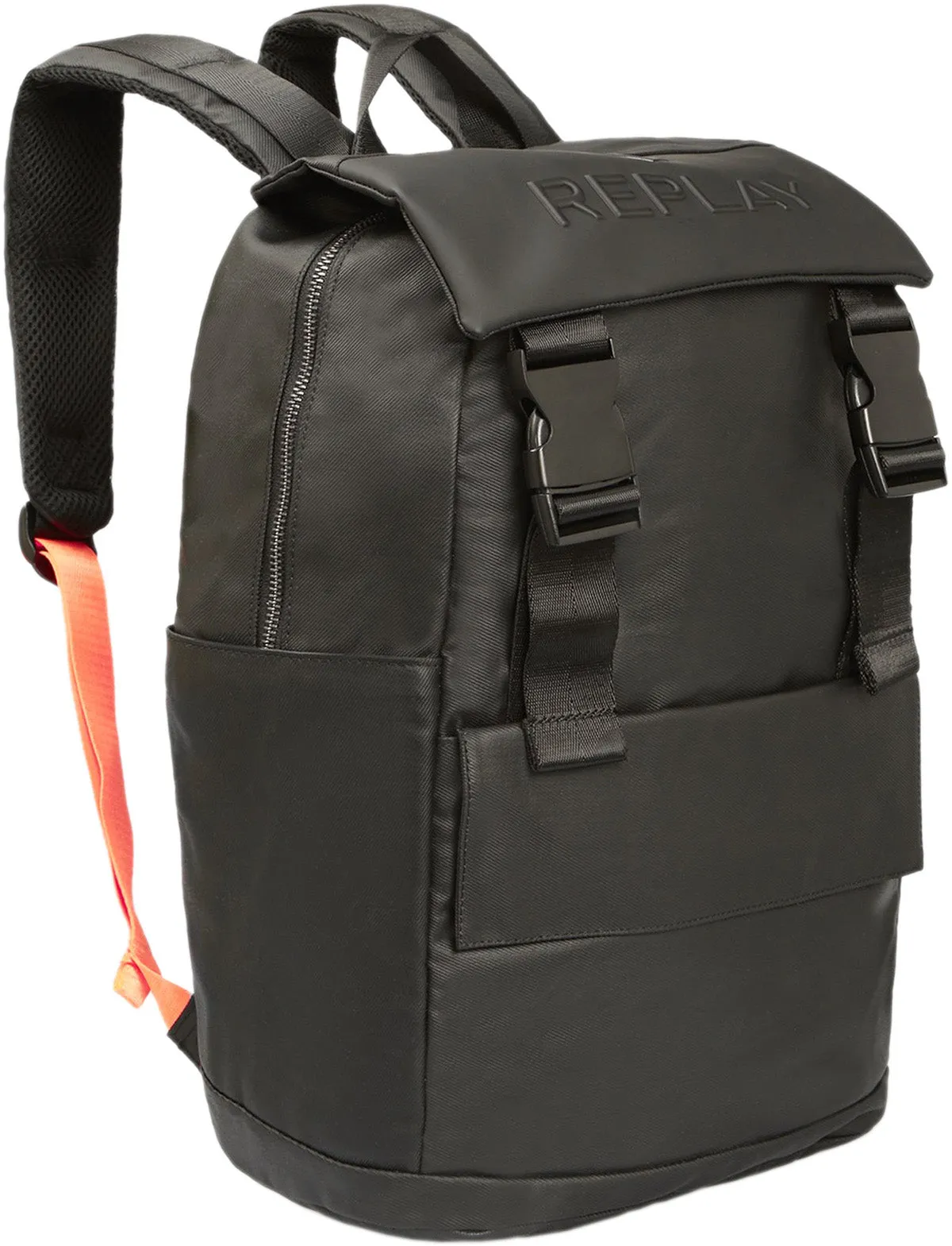 Replay FM3534.098 Bolso sintético 3D Big Logo para hombre en negro