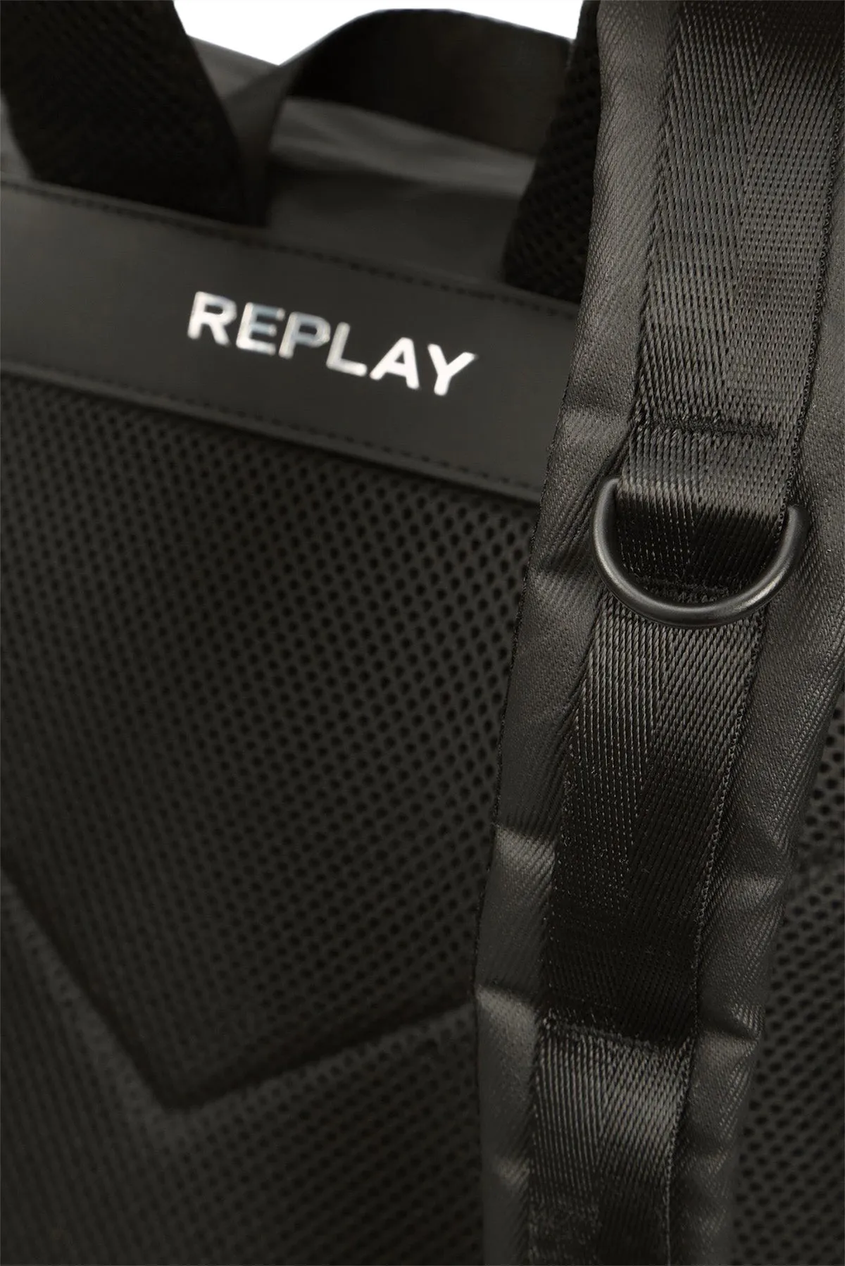Replay FM3534.098 Bolso sintético 3D Big Logo para hombre en negro