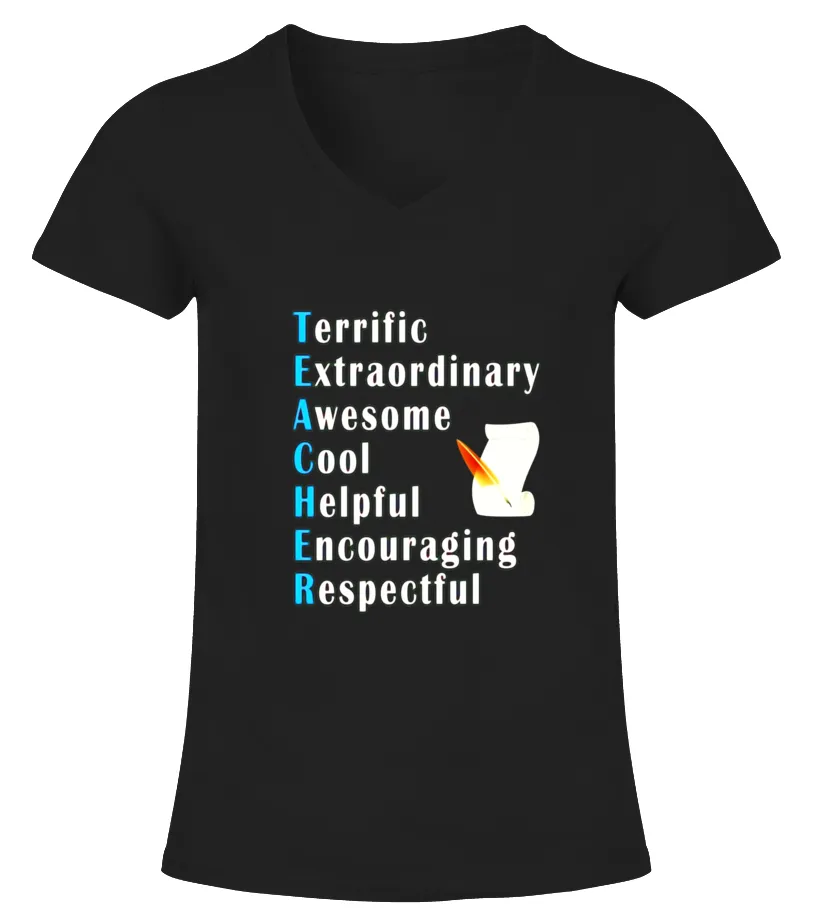 RESPECT TO THE AWESOME TEACHER  LIMITED EDITION CAMISETA CUELLO PICO MUJER