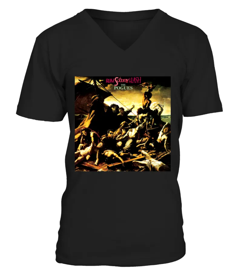 RK80SBK. 94. RUM, SODOMY &AMP; THE LASH  THE POGUES (1985) CAMISETA CUELLO EN V UNISEX