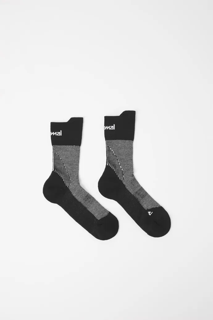Running Socks Calcetines de running negros compresivos caña media para hombre