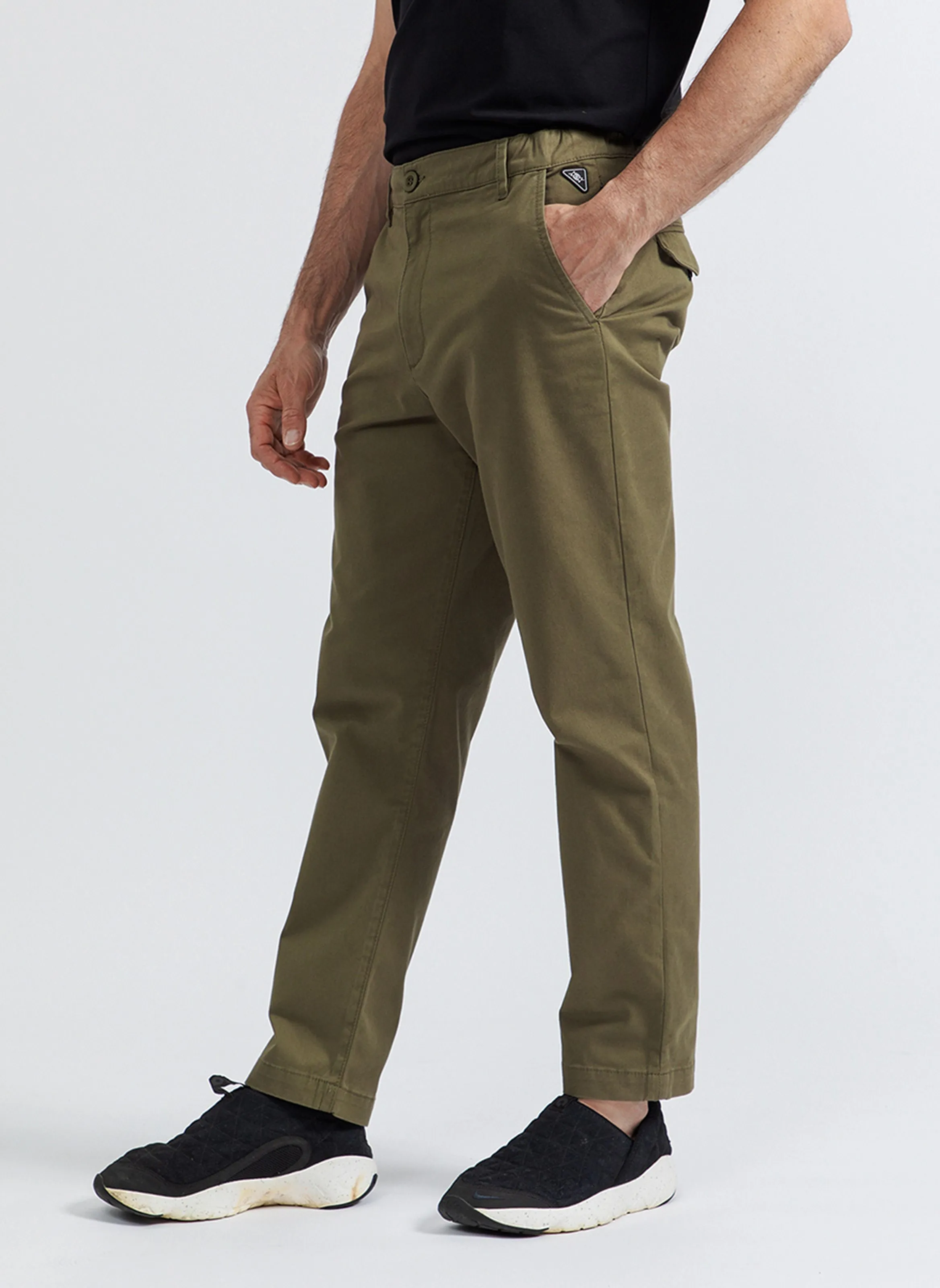 RUSH  PANTALóN CHINO RECTO DE MEZCLA DE ALGODóN EN CAQUI