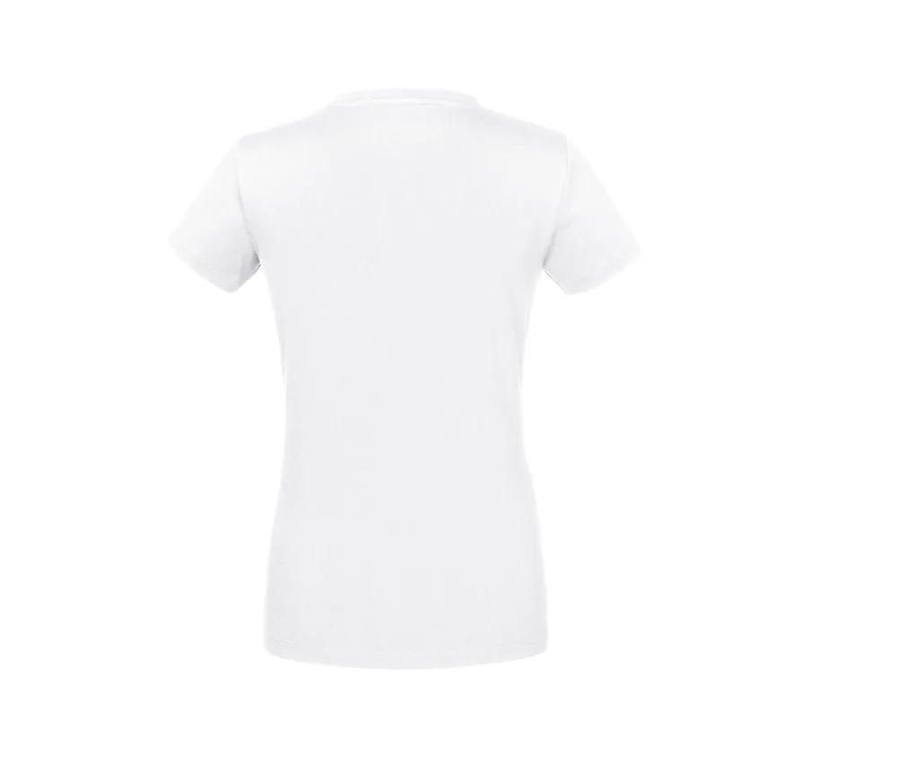 RUSSELL RU118F  CAMISETA DE PESO PESADO ORGáNICO PARA MUJERES  WHITE