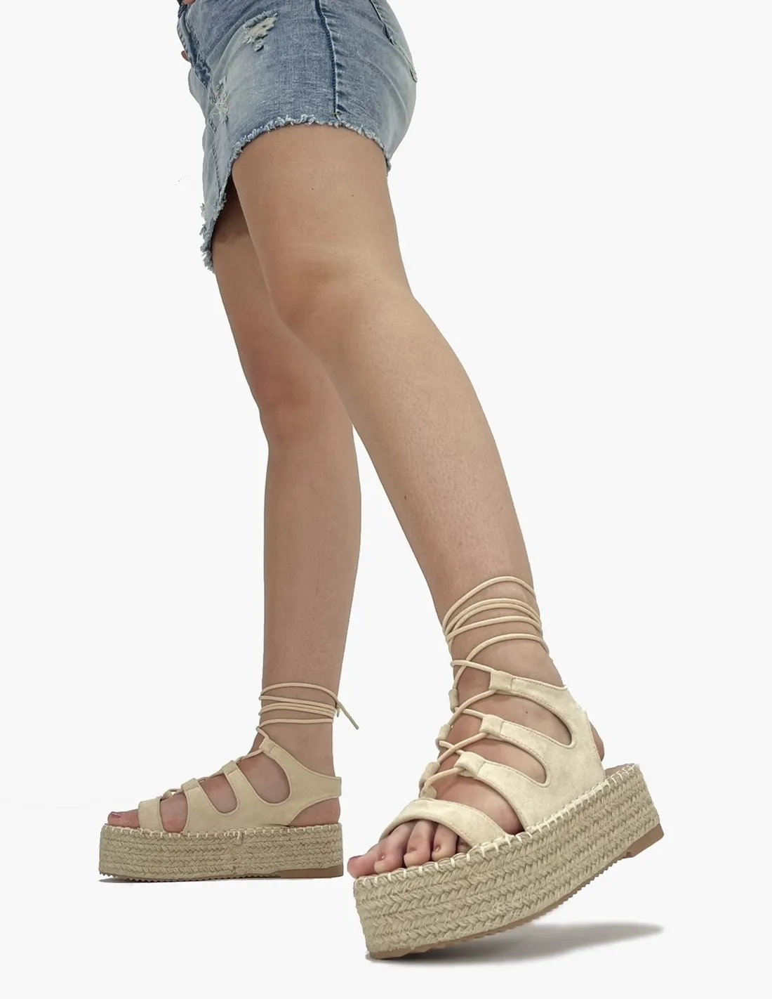 Sandalias beige cordel | Voyeur