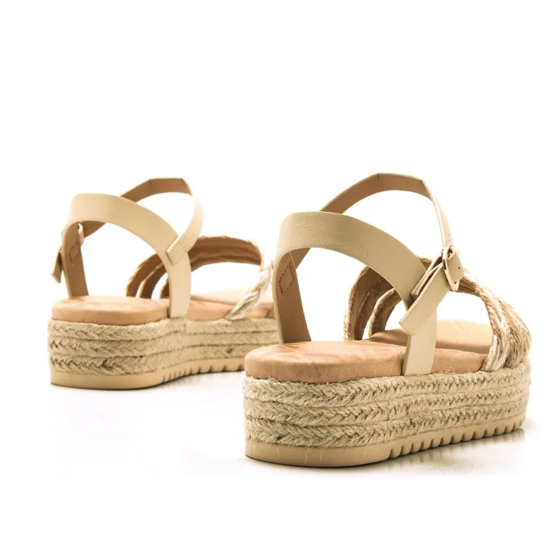 Sandalias Casual de Mujer MTNG AMELIE Beige 57502