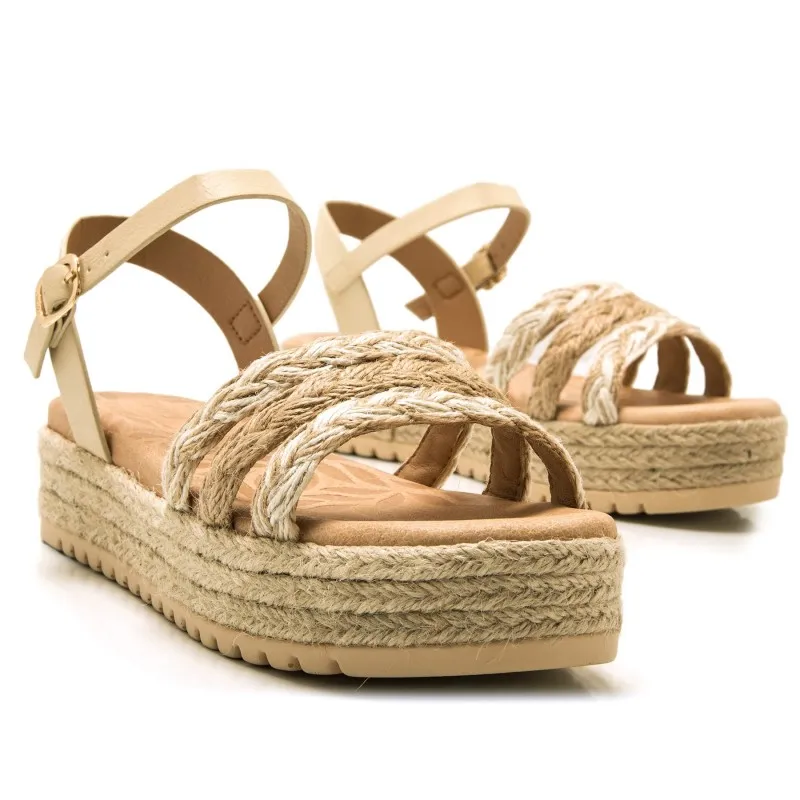 Sandalias Casual de Mujer MTNG AMELIE Beige 57502