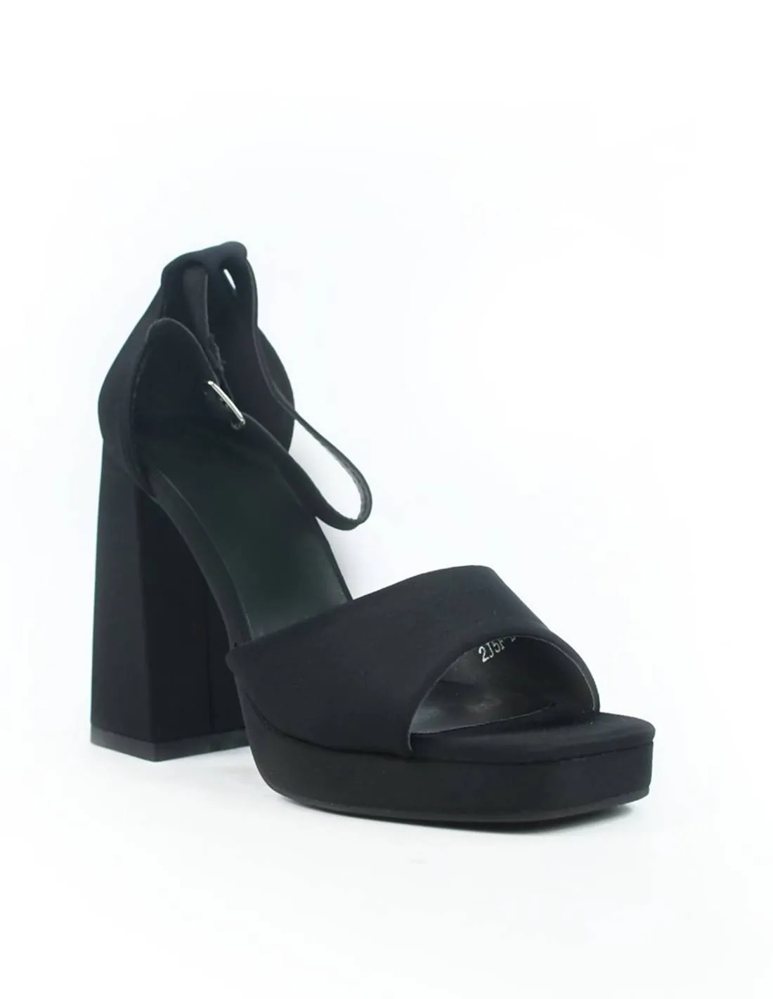 Sandalias negras de raso | Lara